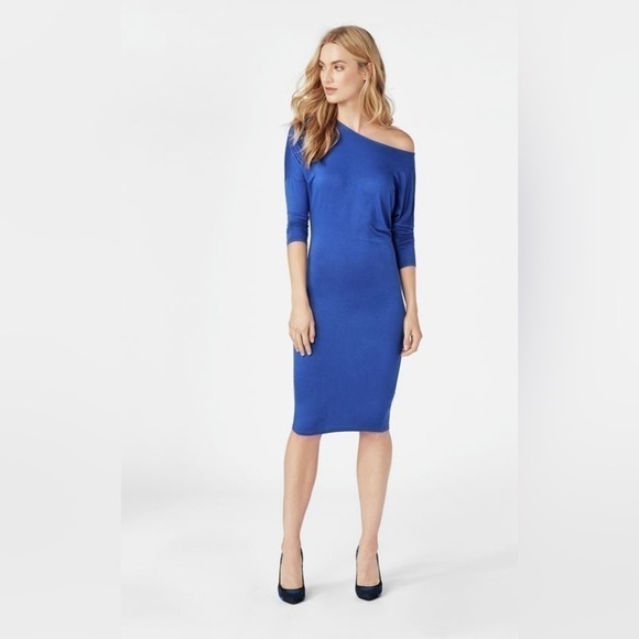Dolman Dress royal blue sift knit plus size - Picture 1 of 8